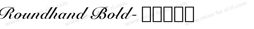 Roundhand Bold字体转换